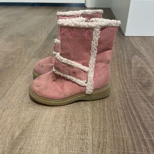Pink toddler boots -size 7